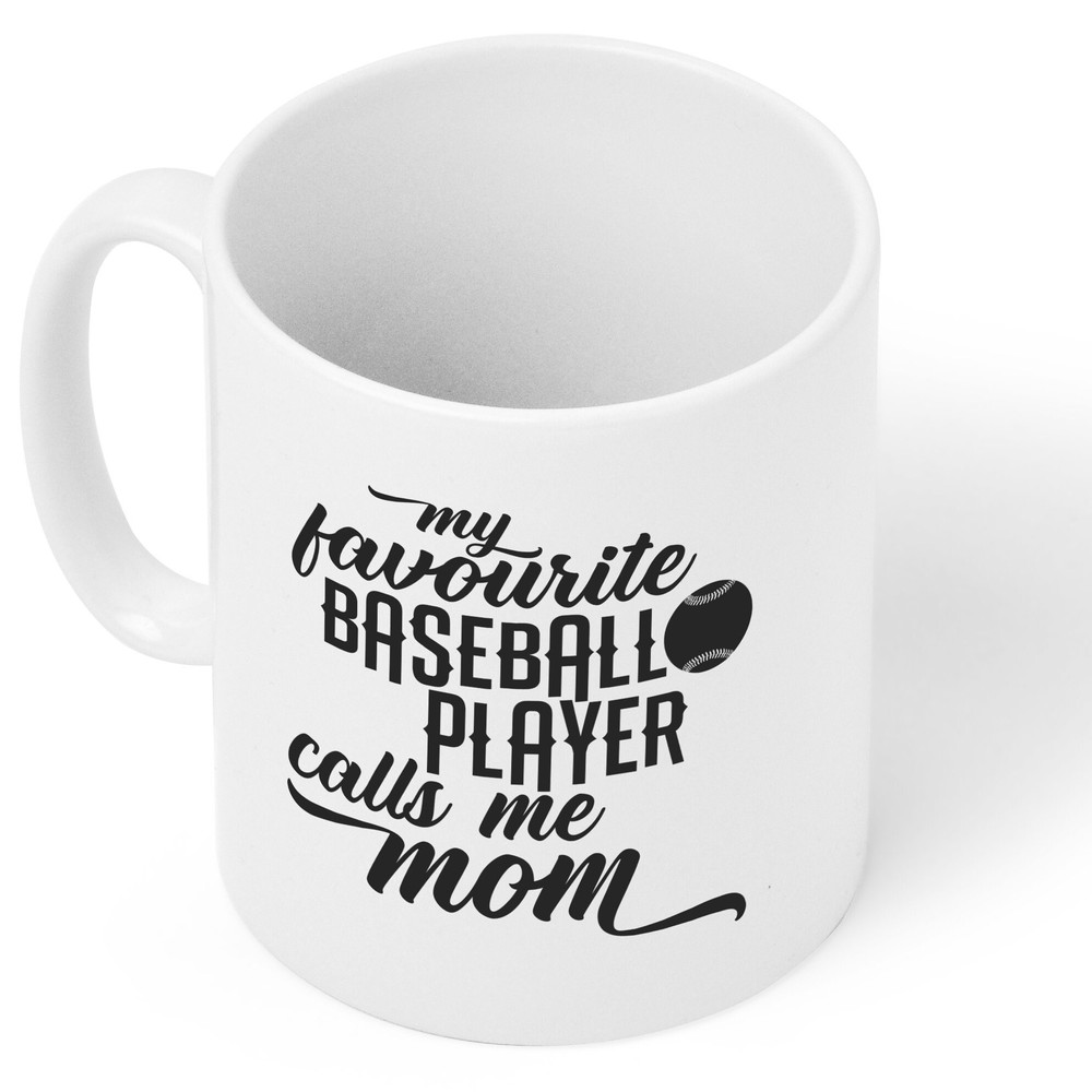 My Favourite Baseball Player Calls Me Mom Mug, Baseball Mug, Baseball Gifts, Fun Coffee Cups, Baseball Fan, Gifts for Dad, Baseball Themed - 3.jpg