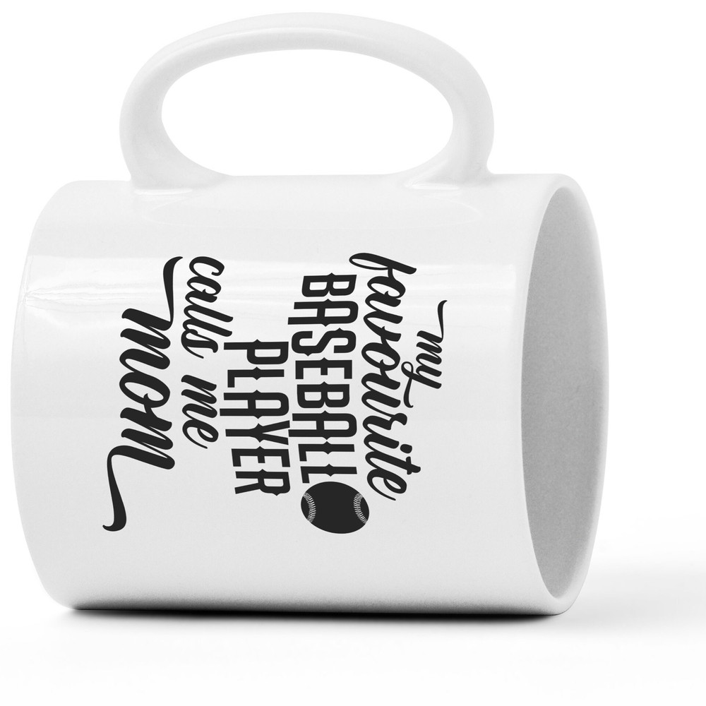My Favourite Baseball Player Calls Me Mom Mug, Baseball Mug, Baseball Gifts, Fun Coffee Cups, Baseball Fan, Gifts for Dad, Baseball Themed - 4.jpg