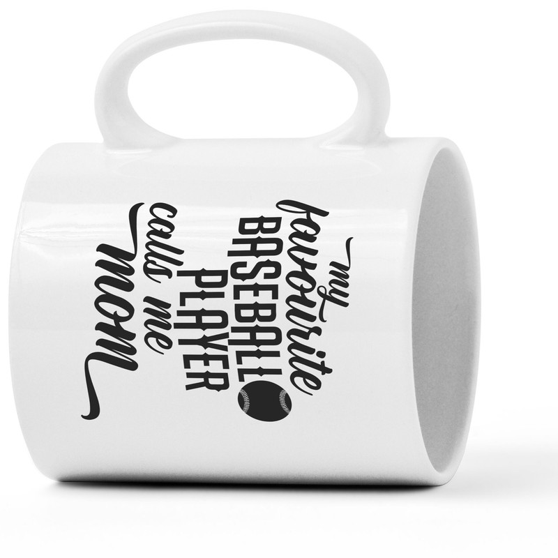 My Favourite Baseball Player Calls Me Mom Mug, Baseball Mug, Baseball Gifts, Fun Coffee Cups, Baseball Fan, Gifts for Dad, Baseball Themed - 4.jpg