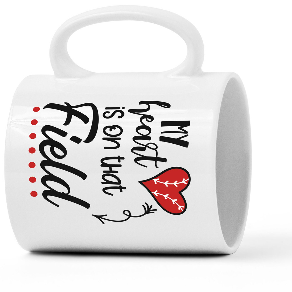 My Heart Is On That Field Mug, Baseball Mug, Baseball Gifts, Fun Coffee Cups, Baseball Fan, Gifts for Dad, Baseball Themed, Baseball Throw - 4.jpg