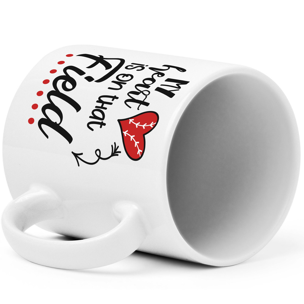 My Heart Is On That Field Mug, Baseball Mug, Baseball Gifts, Fun Coffee Cups, Baseball Fan, Gifts for Dad, Baseball Themed, Baseball Throw - 5.jpg