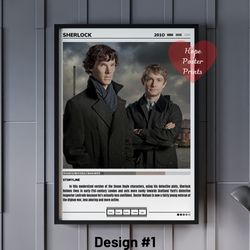 sherlock poster, sherlock print, sherlock decor, sherlock art, sherlock holmes series poster.jpg