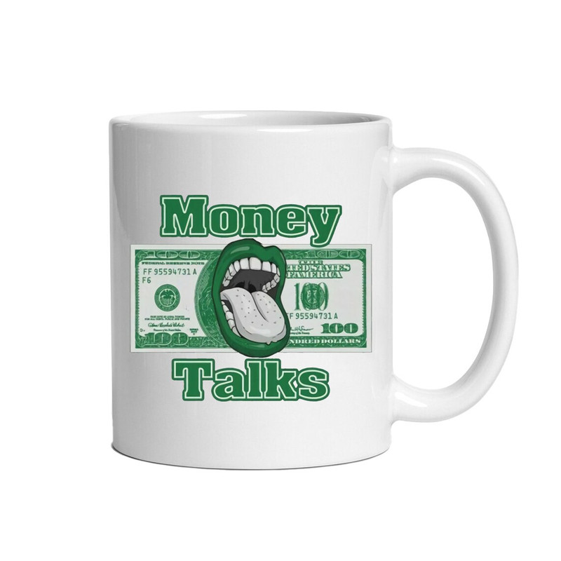Pine Green Mug, Money Talks Mug, Ceramic Mug, Coffee Mug - 2.jpg