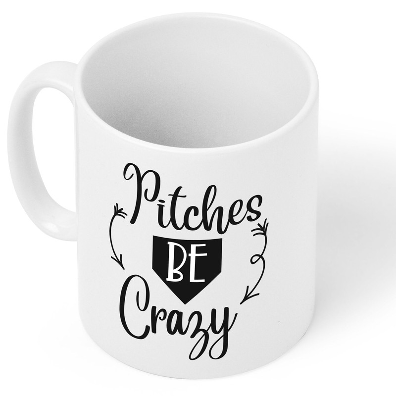 Pitches Be Crazy Mug, Baseball Mug, Baseball Gifts, Fun Coffee Cups, Baseball Fan, Gifts for Dad, Baseball Themed, Baseball Throw - 2.jpg
