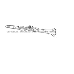 clarinet outline svg, clarinet clipart, clarinet files for cricut, clarinet cut files for silhouette, png, dxf
