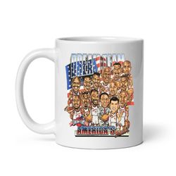 vintage dream team mug, nba basketball mug, ceramic mug