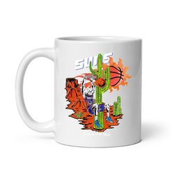 vintage phoenix suns mug, basketball mug, funny basketball gifts for men
