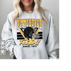 Pittsburgh Football Sweatshirt, Vintage Pittsburgh Football Sweatshirt, Pittsburgh Football Crewneck, Pittsburgh Footbal