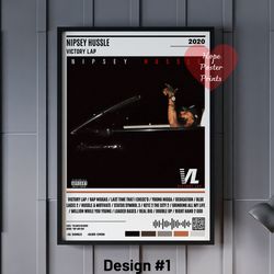 nipsey hussle poster, nipsey hussle victory lap album poster, nipsey hussle print, nipsey hussle decor, nipsey hussle wa