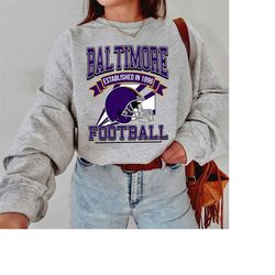 Baltimore Football Crewneck Sweatshirt, Vintage Baltimore Football Sweatshirt, Baltimore Football T- shirt, Baltimore Ra