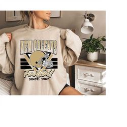 New Orleans Football Sweatshirt, New Orleans Sweatshirt, Vintage New Orleans Sweatshirt, New Orleans Football Fans Gift,