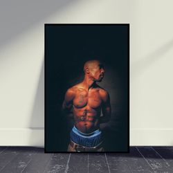 rapper tupac shakur 2pac art poster music poster print wall art decor, room decor, home decor, beautiful art poster for