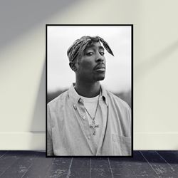 rapper tupac shakur 2pac art poster music poster print wall art, room decor, home decor, art poster for gift.jpg