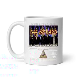 world tour 2022 def leppard band member 45th anniversarymug, music mug