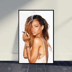 rihanna music poster wall art, living room decor, home decor, posters print, art poster for gift.jpg