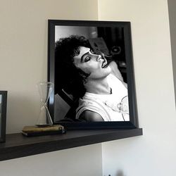 rocky-horror picture show tim-curry poster, bnw print, noframed, gift.jpg