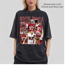 Comfort Color Vintage Nick Bosa shirt, Nick Bosa, Nick Bosa Vintage Washed T-Shirt, Football shirt, Classic 90s Graphic