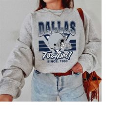 Dallas Football Crewneck Sweatshirt, Vintage Dallas Football Sweatshirt, Dallas Football T- Shirt,Dallas Fan Gift, Sunda