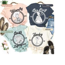 retro disney classic toy story est 1995 checkerboard circle portrait t-shirt,buzz woody bo peep forky shirt,disneyland m