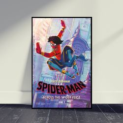 spider-man across the spider-verse 2023 movie poster wall art, room decor, home decor, art poster for gift, beautiful mo