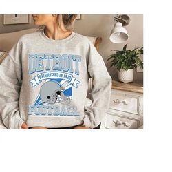 Detroit Football Crewneck Sweatshirt, Detroit Football Sweatshirt, Detroit Football T- Shirt, Detroit Football Fans Gift