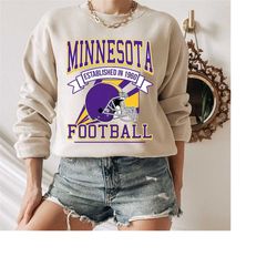Minnesota Football Crewneck sweatshirt, Minnesota Vikings Football Sweatshirt, Minnesota Football Shirt, Sunday Football