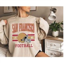 San Francisco Football Sweatshirt, San Francisco Crewneck Sweatshirt, Vintage San Francisco Football Shirt, San Francisc