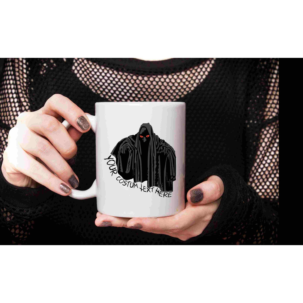 Custom Halloween Mug, Spooky Season Gift, Personalized Text, Grim Reaper Design, Personal Quote, Thanksgiving Present, October Gift, Autumn - 1.jpg