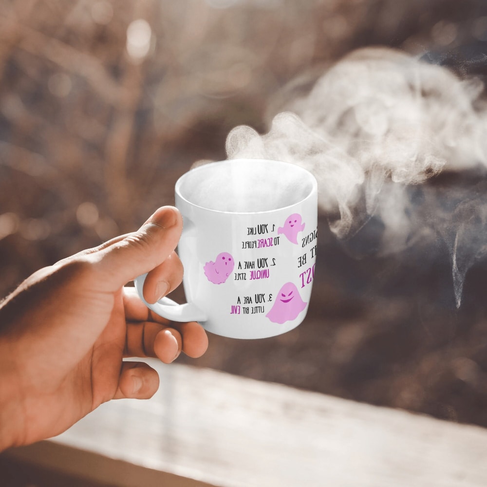 6 Signs You Are A Ghost, Gift For Her, Autumn Ceramic Mug, Spooky Home Decor Gift, Seasonal Coffee Mug, Cute Thanksgiving Gift Idea, Xmas - 4.jpg