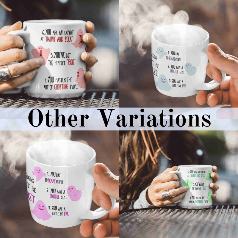 Cute Ghost Mug, Spooky Season Gift, Autumn Ceramic Mug, 6 Signs, Home Decor Gift, Thanksgiving Gift Idea, Seasonal Coffee Mug, Xmas Present - 6.jpg