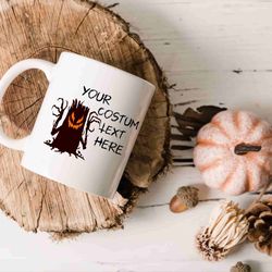 personalized spooky halloween mug, custom text, quote mug
