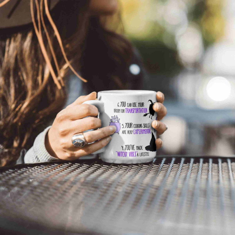 Six Signs your are a WITCH Halloween Mug, Autumn Gift, Thanksgiving Present, Funny Humerous Saying, Fall Vibes, Gift For Her, Printed Mug - 2.jpg
