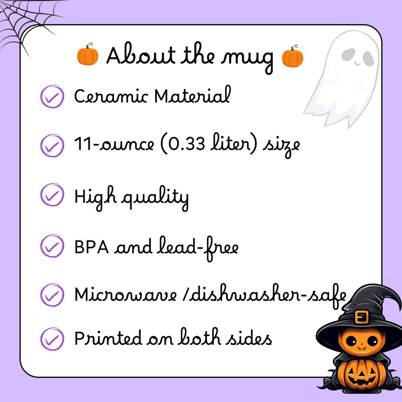 Six Signs your are a WITCH Halloween Mug, Autumn Gift, Thanksgiving Present, Funny Humerous Saying, Fall Vibes, Gift For Her, Printed Mug - 5.jpg