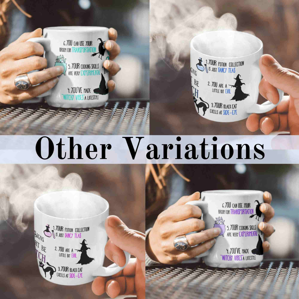 Six Signs your are a WITCH Mug, Spooky Season Gift, Halloween, Thanksgiving Present Idea, Funny, Cute, Autumn Vibes, humor fun Witch Design - 7.jpg