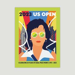 us open 2023 theme art celebrates 50 years of equal poster, no framed, gift.jpg
