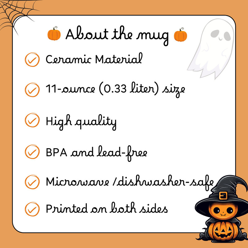 The Boo Crew Mug, Halloween Decor, Spooky Season Mug, Autumn Fall Vibes, Funny Design, Ceramic, 11oz, Thankgsgiving gift idea, Ghost Print - 5.jpg