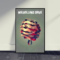 mulholland drive movie poster wall art, room decor, home decor, art poster for gift, vintage movie poster, movie print
