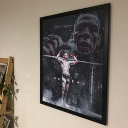 nate diaz warm up poster, boxing poster, noframed, gift