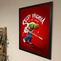 scott pilgrim vs the world poster, no framed, gift