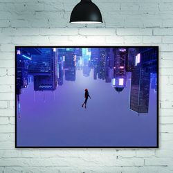 spider-man into the spider-verse poster, movie poster, no framed, gift