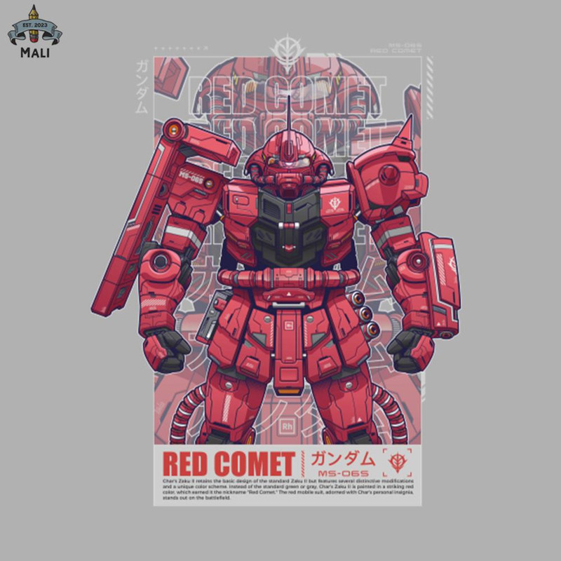ML0908386-Gundam Zaku MS-06S Red Comet Fan Art Sublimation PNG Download.jpg