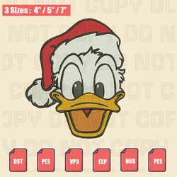 santa donald duck xmas embroidery file, christmas embroidery designs, machine embroidery design files
