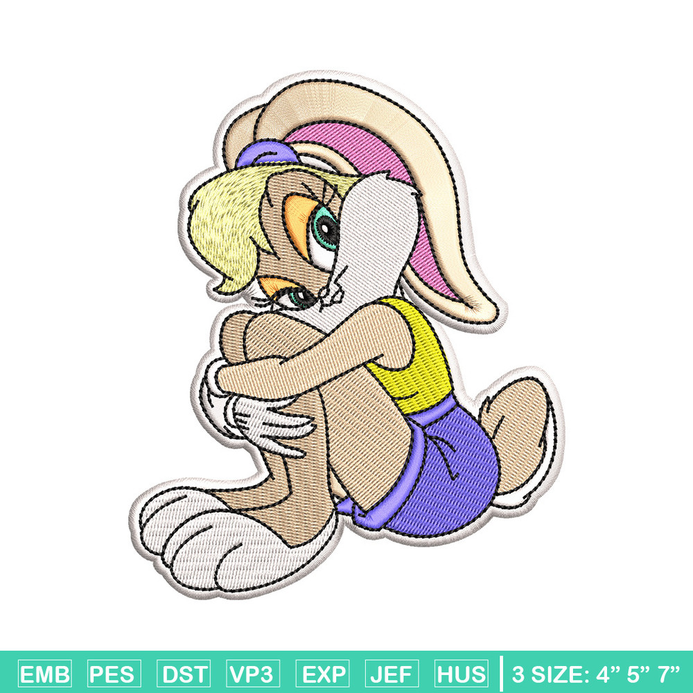 Bunny lady embroidery design, Cartoon embroidery, Embroidery file, Embroidery shirt, Emb design, Digital download.jpg