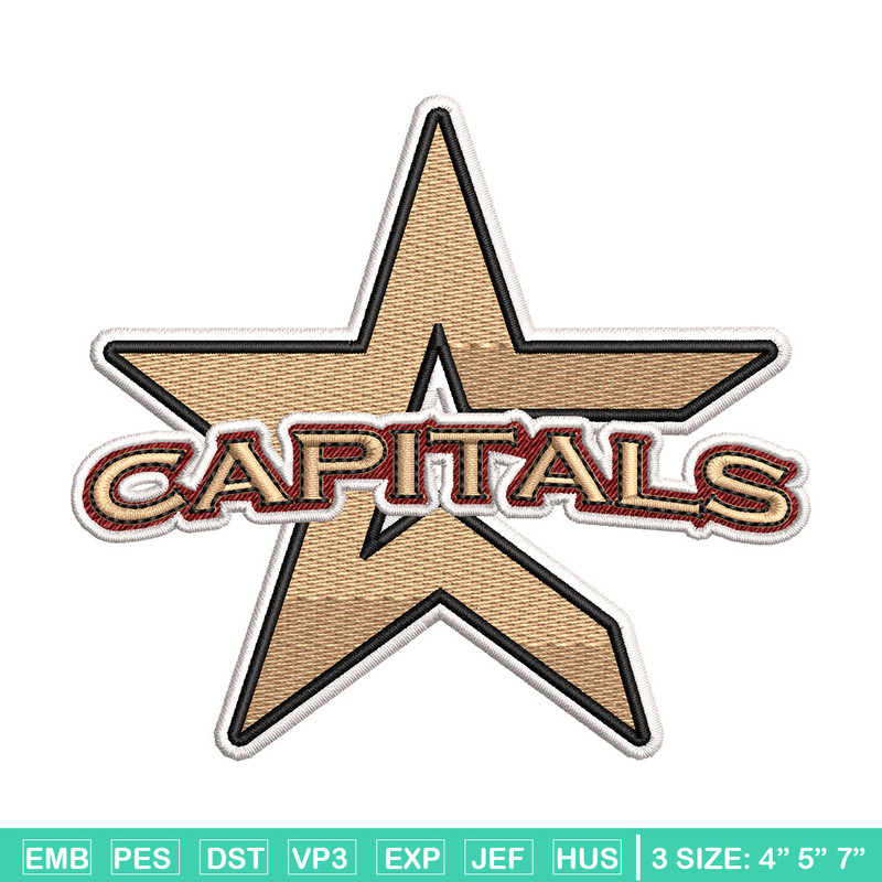 Capitals logo embroidery design, Logo embroidery, Embroidery file, Embroidery shirt, Emb design, Digital download.jpg