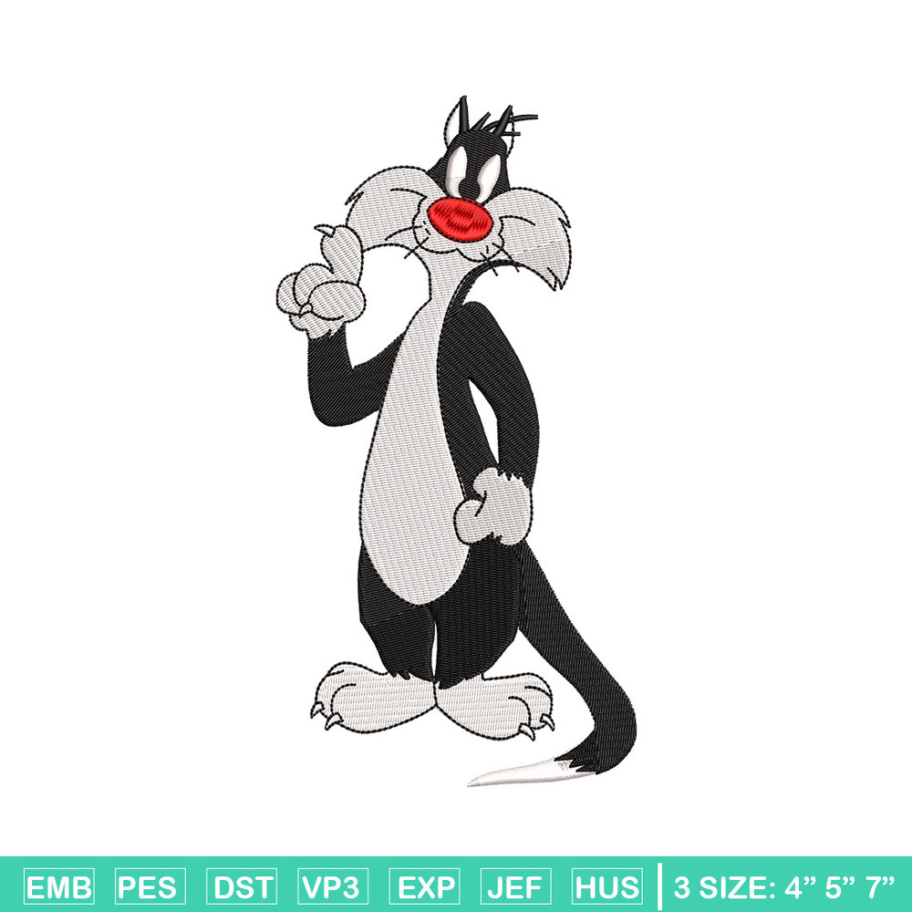 Cat cartoon embroidery design, Cartoon embroidery, Embroidery file, Embroidery shirt, Emb design, Digital download.jpg