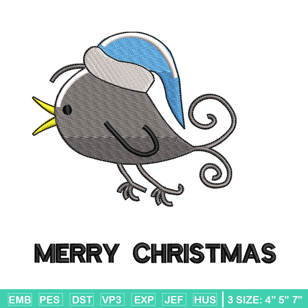 Chrismas bird embroidery design, Chrismas embroidery, Emb design, Embroidery shirt, Embroidery file, Digital download.jpg