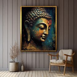 buddha canvas painting, yoga artwork, meditation art print, buddha wall art , buddhist wall decor, yoga wall art lotus