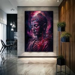 buddha canvas, asian wall art, buddha wall art, meditation canvas, buddha poster, buddhist print, meditation wall art