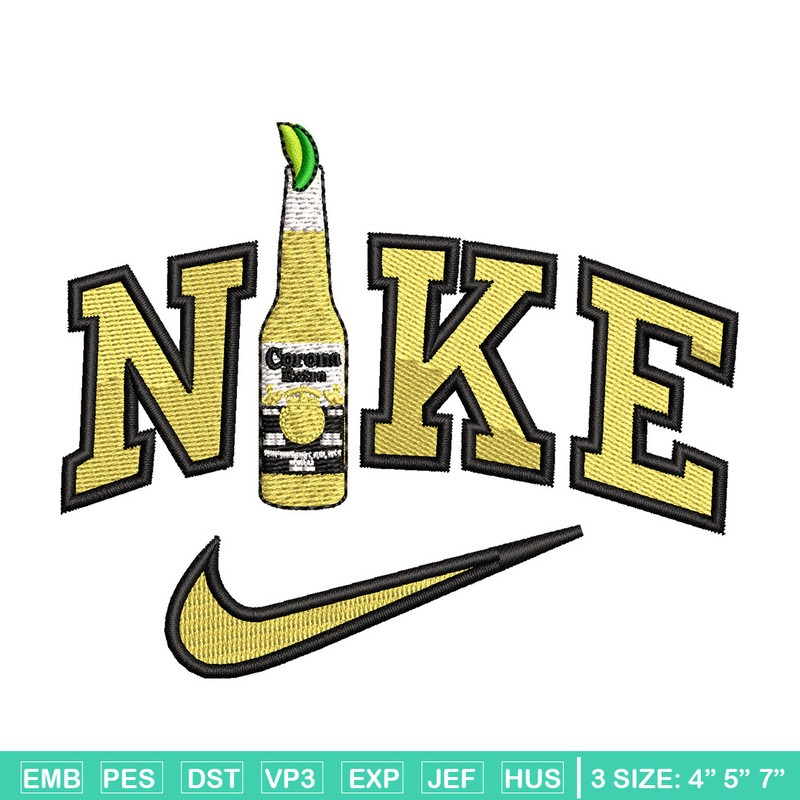 Corona x nike embroidery design, Nike embroidery, Embroidery file, Embroidery shirt, Emb design, Digital download.jpg