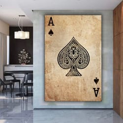poker, canvas painting, gambling game canvas painting, poker cards canvas painting-2